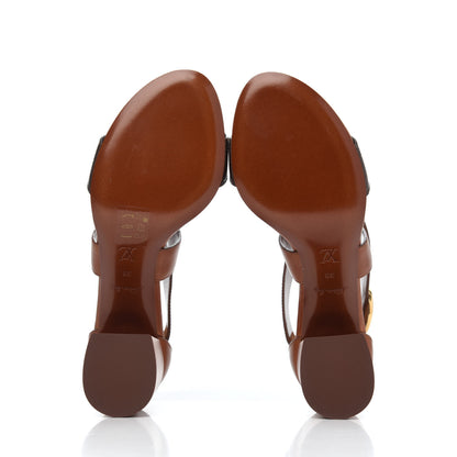 Louis Vuitton Calfskin Monogram Horizon Sandal 39 Cognac Brown 10 of 38