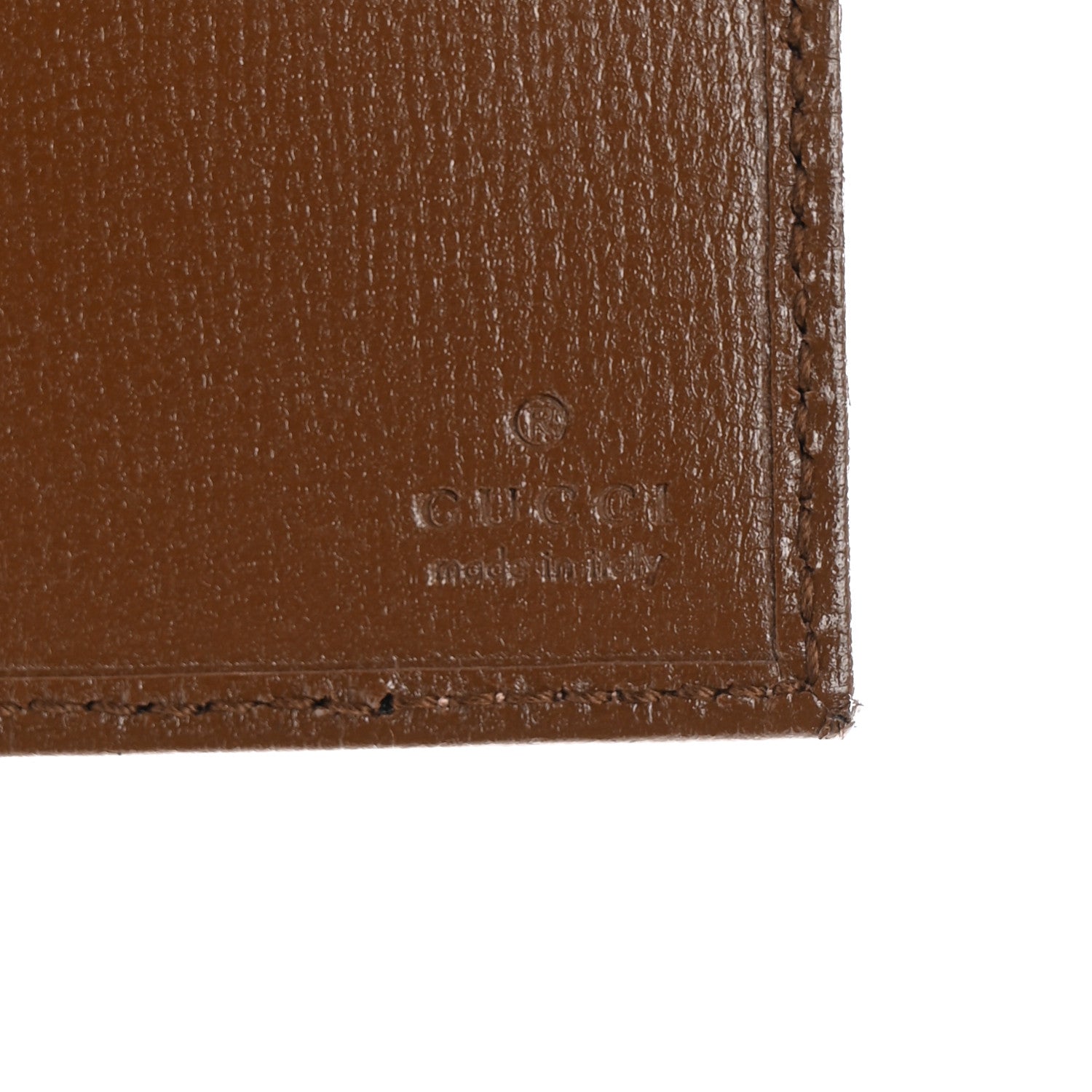 Gucci GG Supreme Monogram Azalea Calfskin Retro Interlocking G Bi-Fold Wallet Beige Ebony Brown Sugar 6 of 9