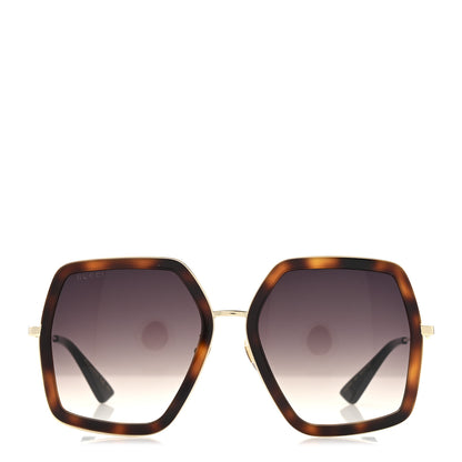 Gucci Acetate Oversize Square Frame GG0106S Sunglasses Tortoise 2 of 8