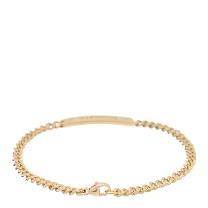Tiffany 18K Yellow Gold Diamond Micro Link ID Chain Bracelet 2 of 3