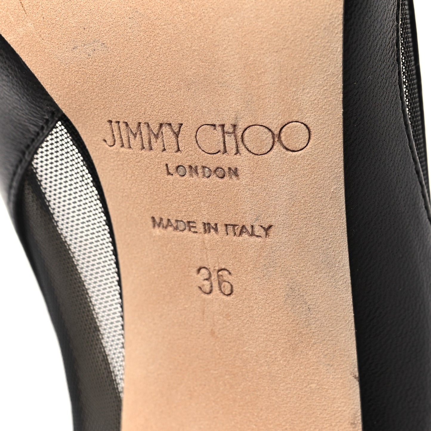 Mesh Calfskin Love 100 Pumps 36 Black
