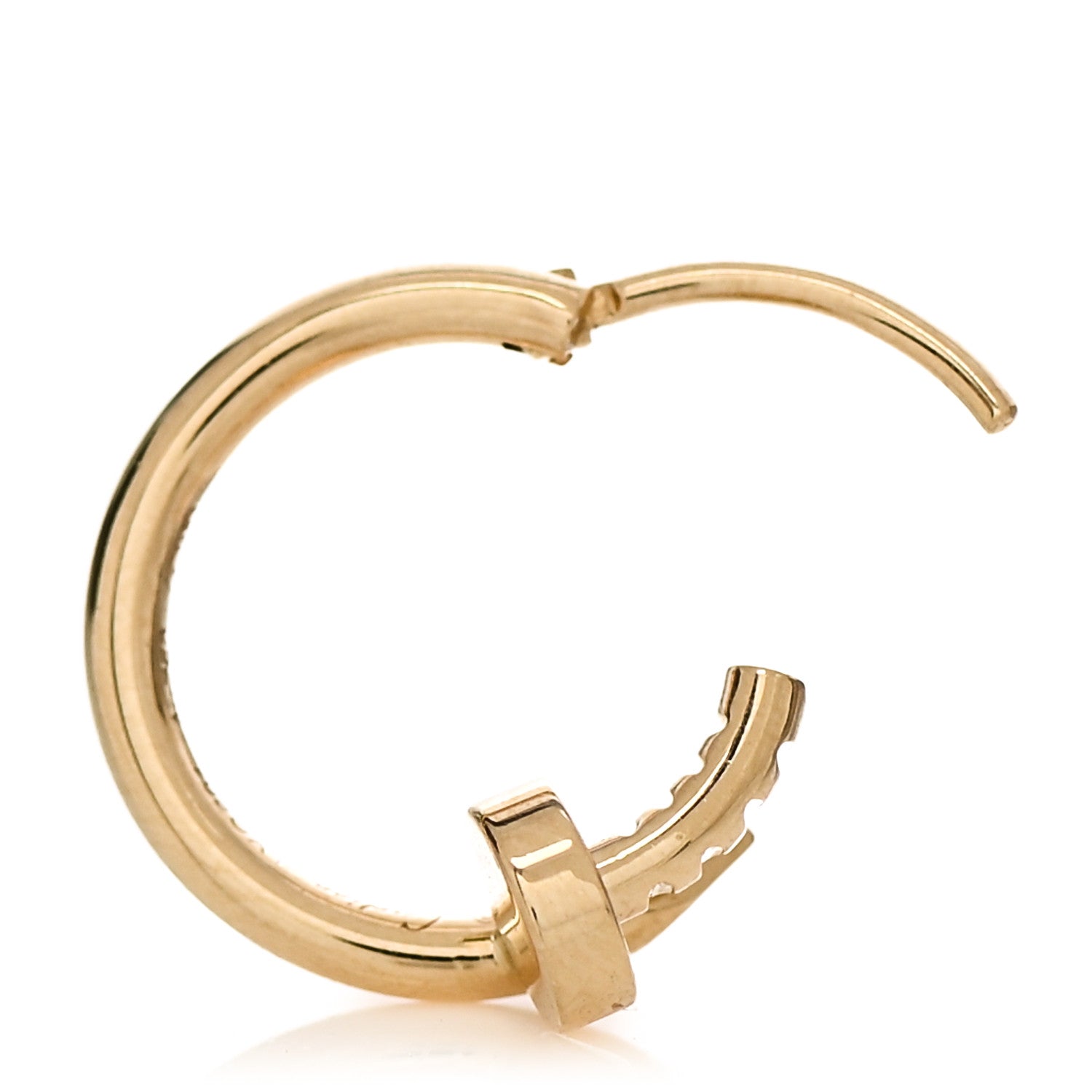 Cartier 18K Yellow Gold Juste Un Clou Single Hoop Earring 3 of 6