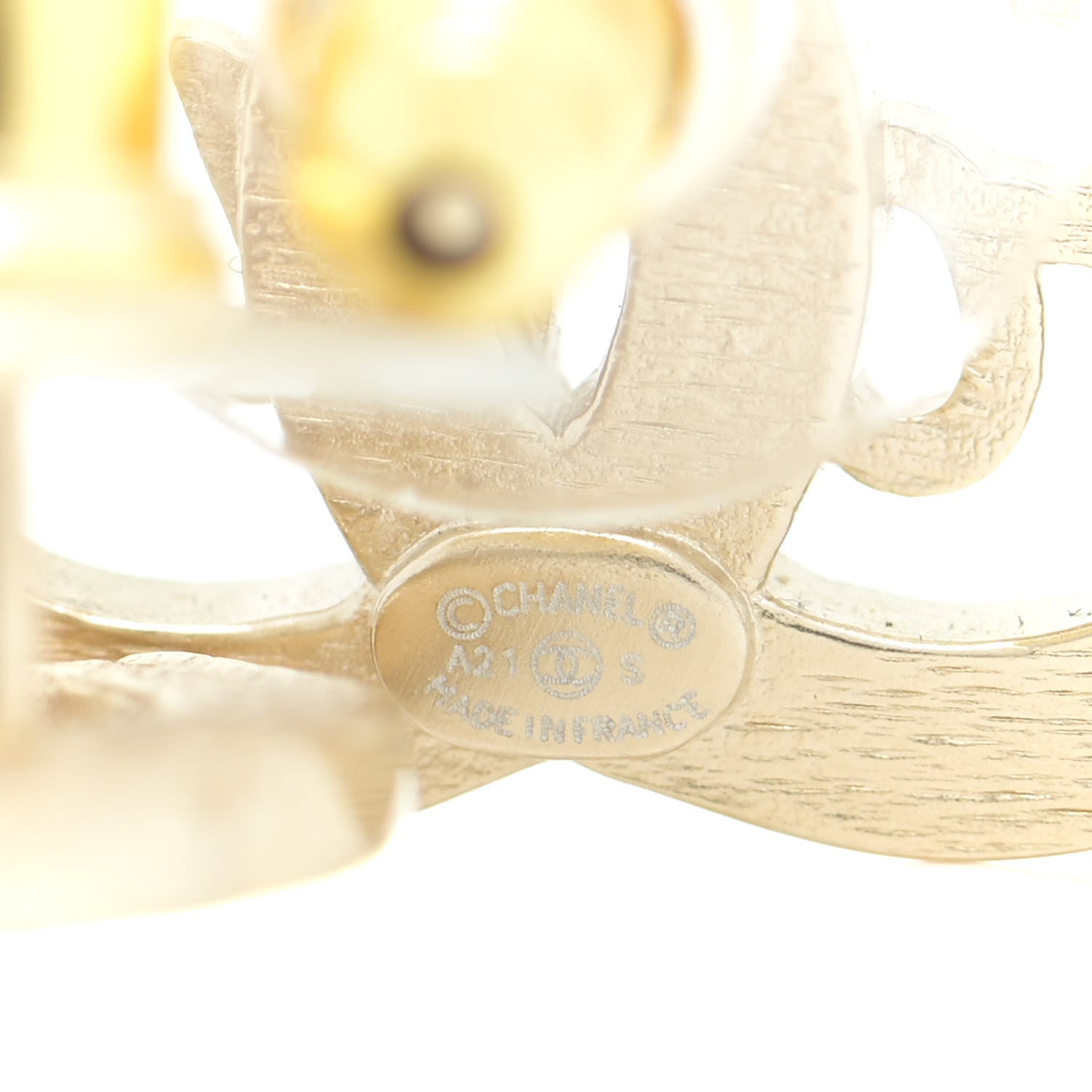 Chanel Crystal CC Forever Earrings Gold 4 of 5