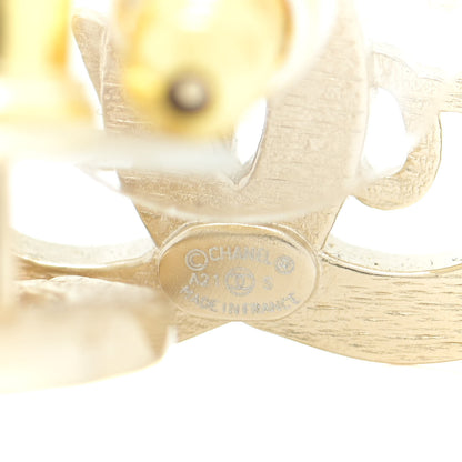 Chanel Crystal CC Forever Earrings Gold 4 of 5