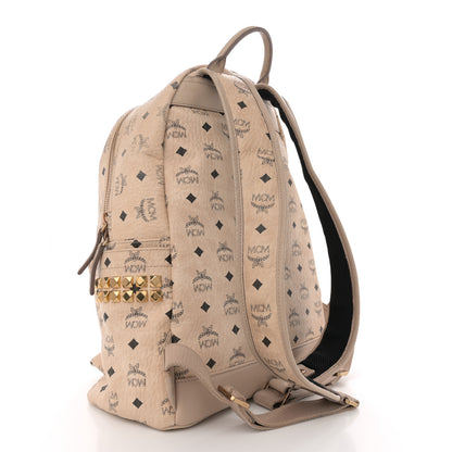 MCM Visetos Large Side Studs Stark Backpack Beige 3 of 17