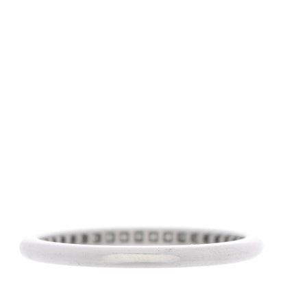 Tiffany Platinum Diamond .17ctw Soleste Half Eternity Band Ring 57 8 3 of 5