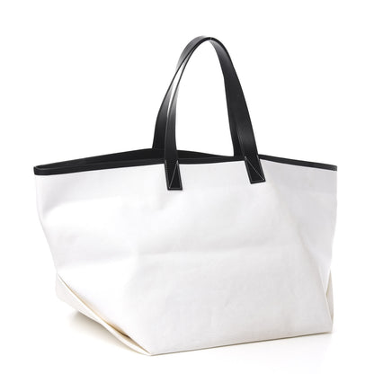 Celine Textile Large Made In Tote White Black 4 of 11