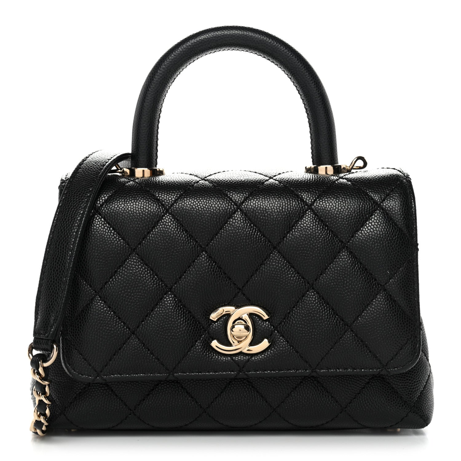 Chanel Caviar Quilted Extra Mini Coco Handle Flap Black 1 of 12