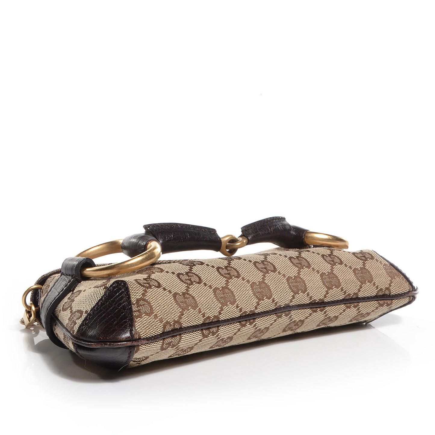 Monogram Horsebit Clutch Brown