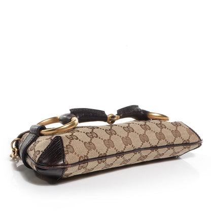 Gucci Monogram Horsebit Clutch Brown 4 of 7