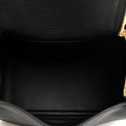 Hermes Taurillon Clemence Mini Lindy 20 Black 5 of 10