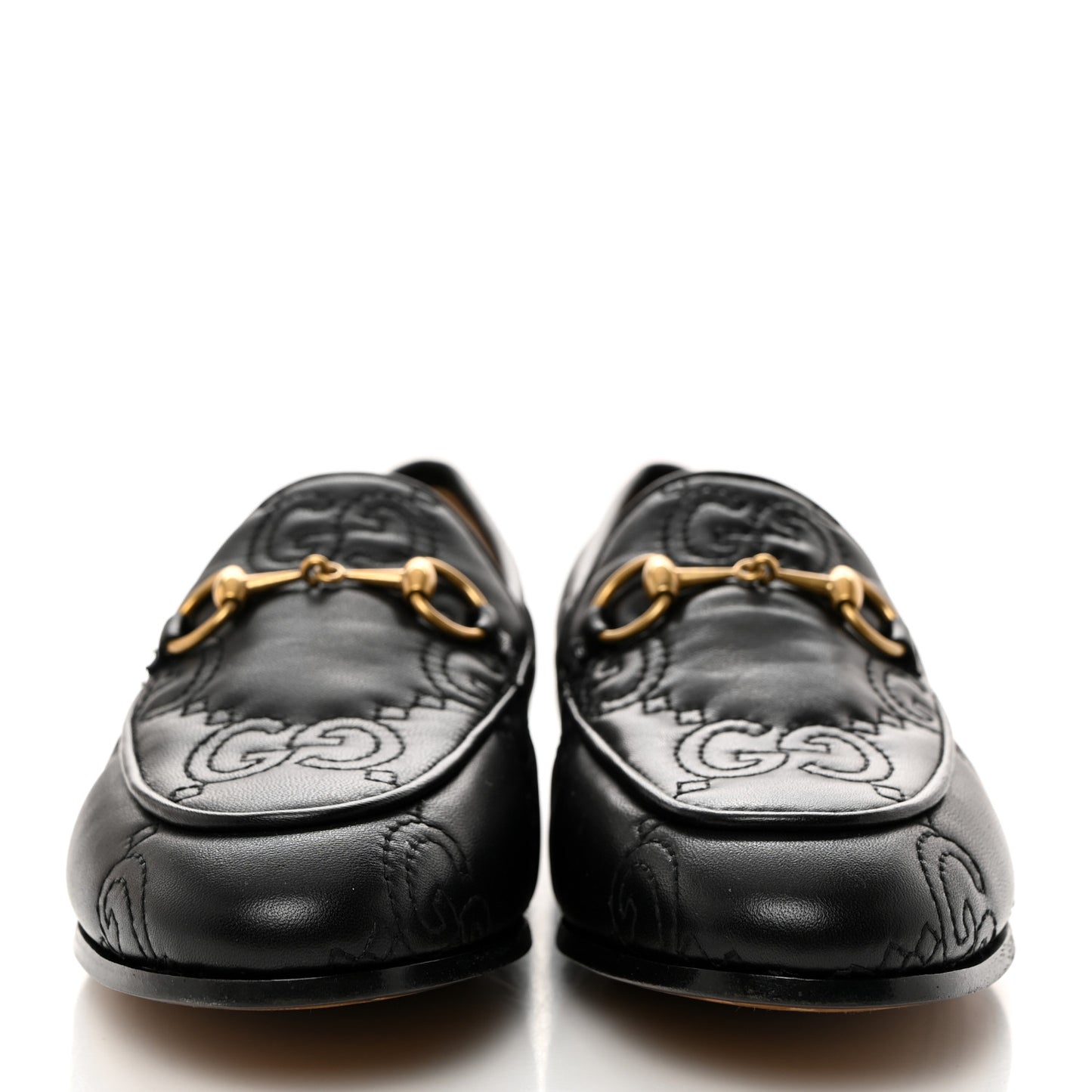 Nappa Charlotte GG Matelasse Womens Jordaan Loafers 35.5 Black