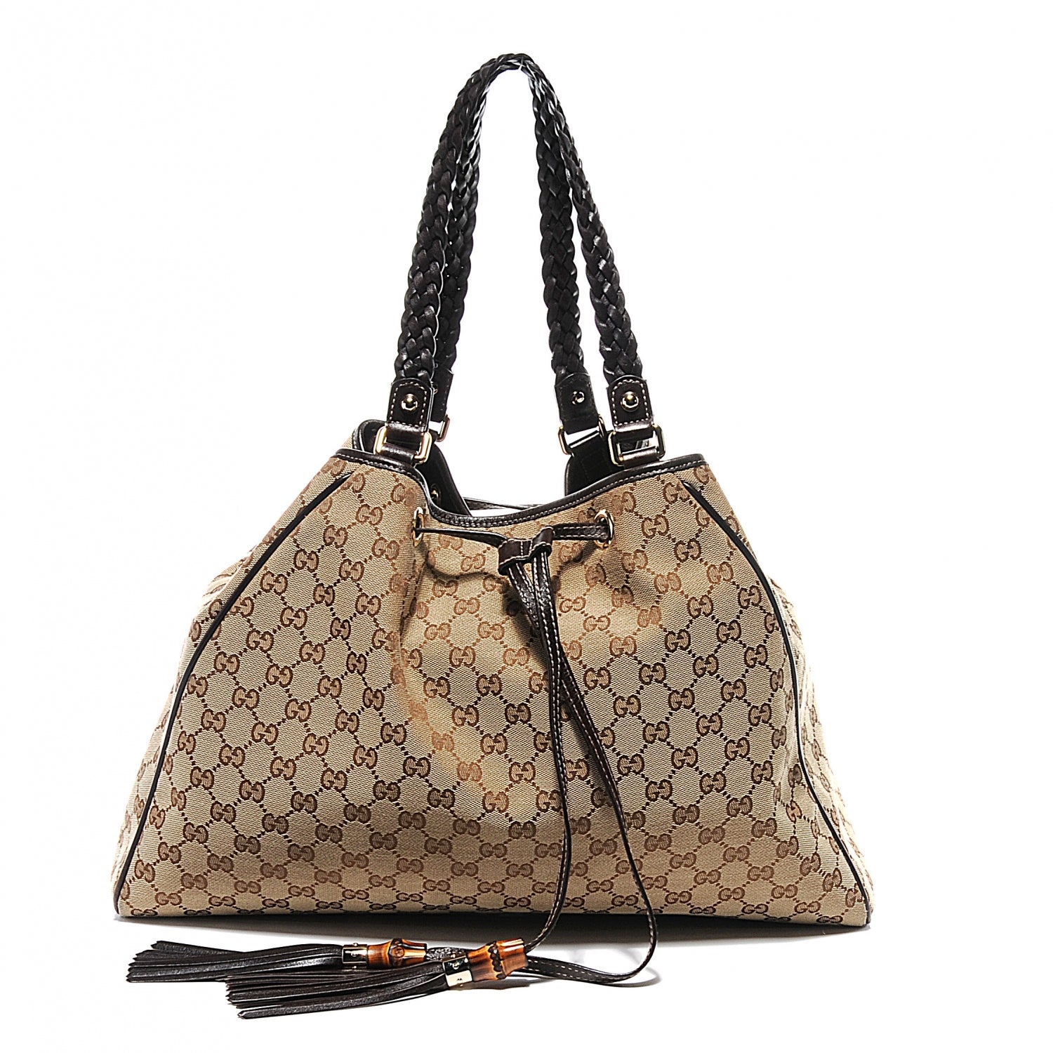 Gucci Monogram Peggy Braided Tote Ebony 1 of 8