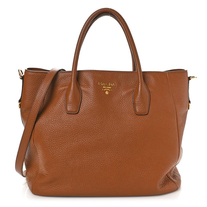 Prada Vitello Daino Tote Brandy 1 of 12