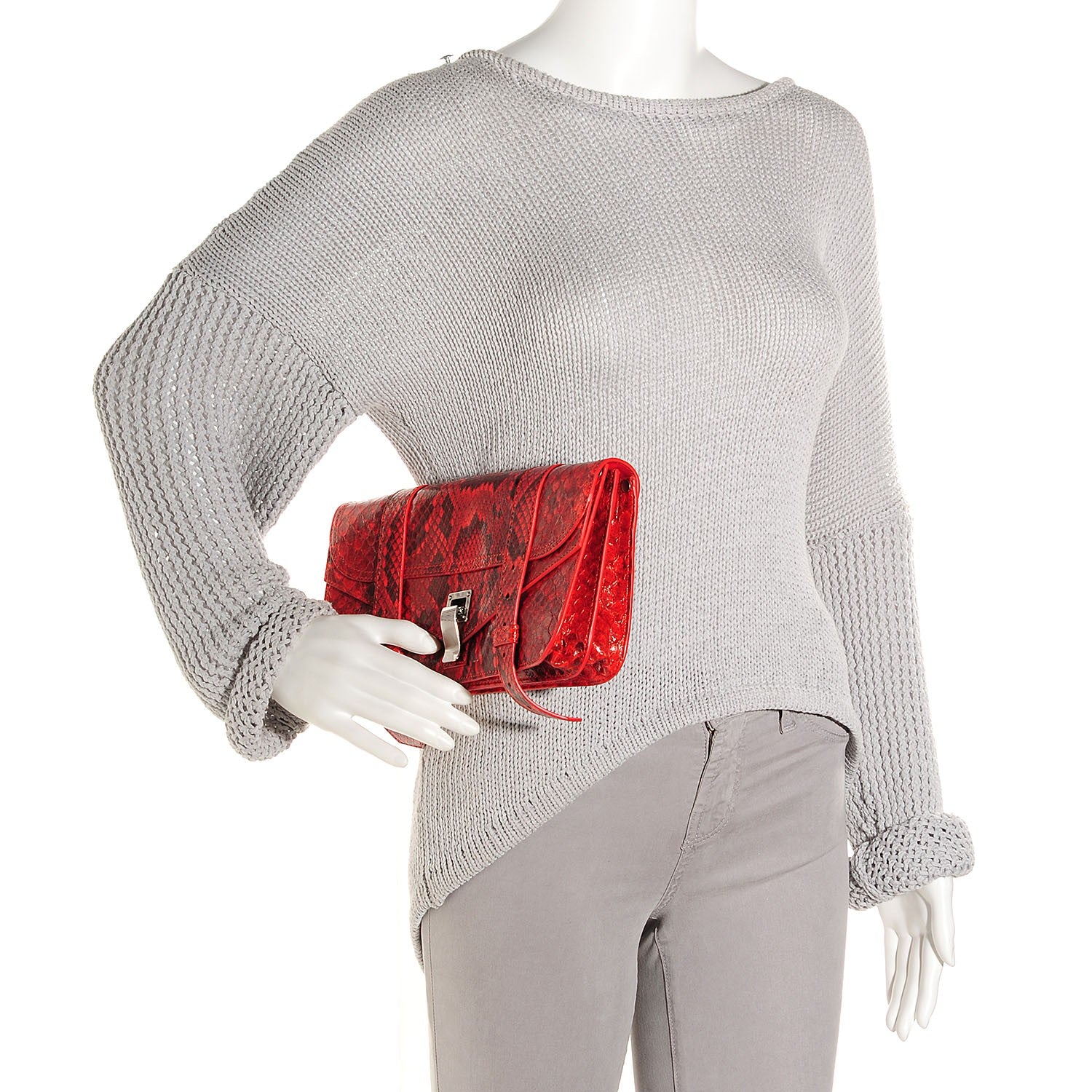 Proenza Schouler Python PS1 Pochette Poppy 2 of 9