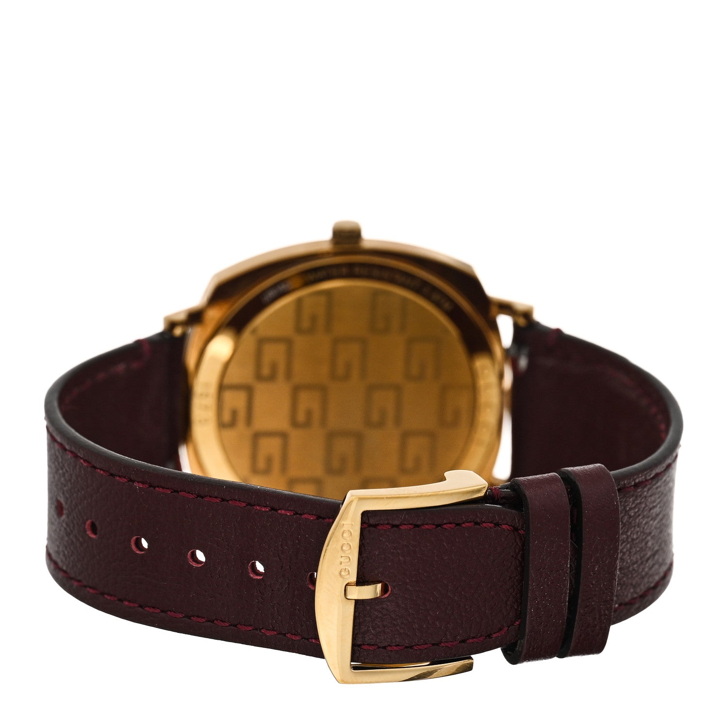 Gucci Stainless Steel Calfskin 38mm Grip Quartz Watch Burgundy 3 of 5