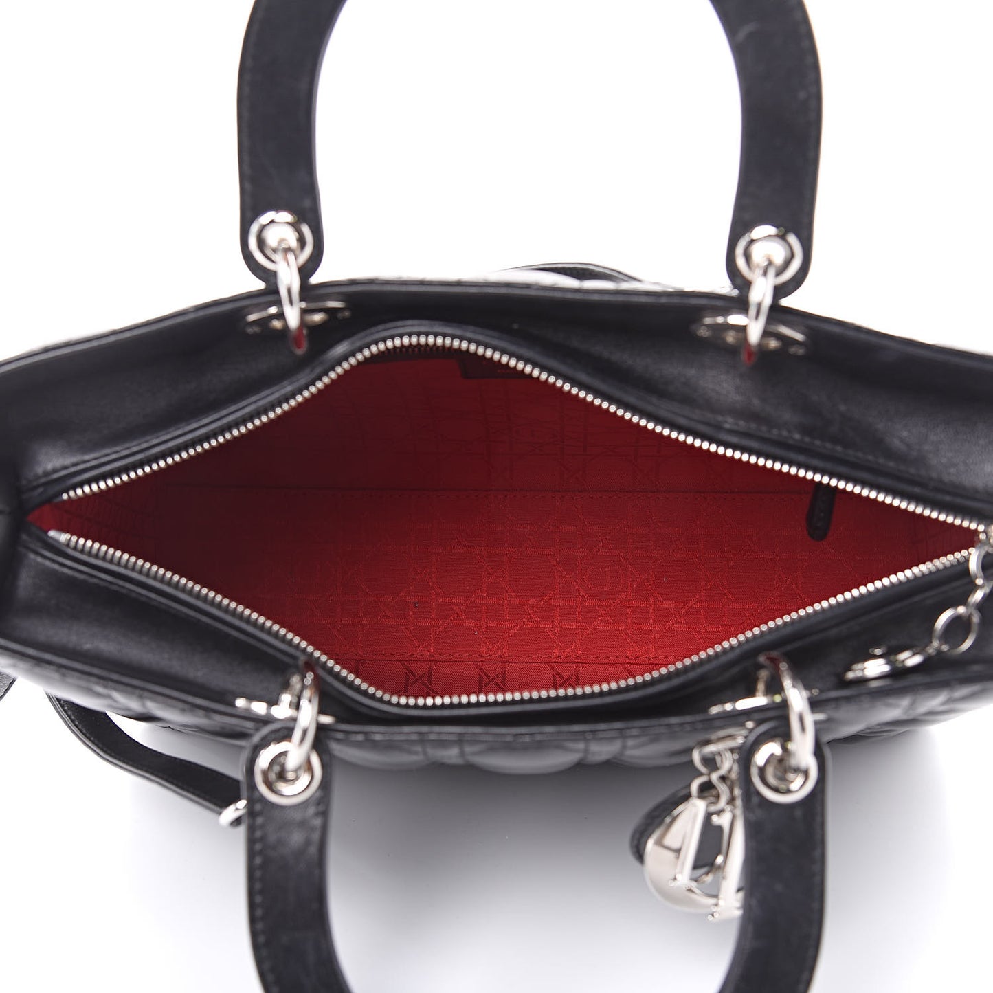 Lambskin Cannage Large Lady Dior Black