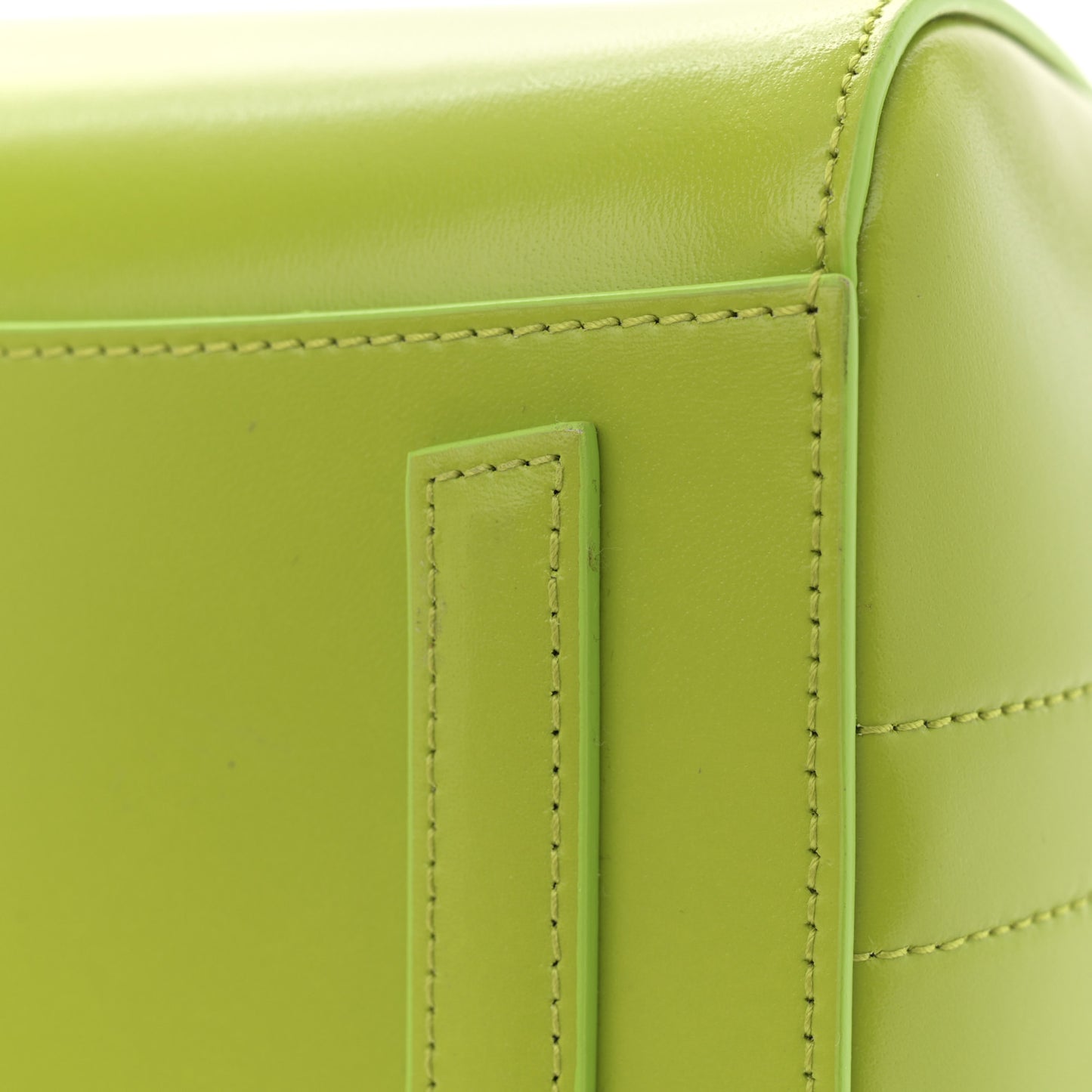 Shiny Lord Calfskin Mini Antigona Citrus Green
