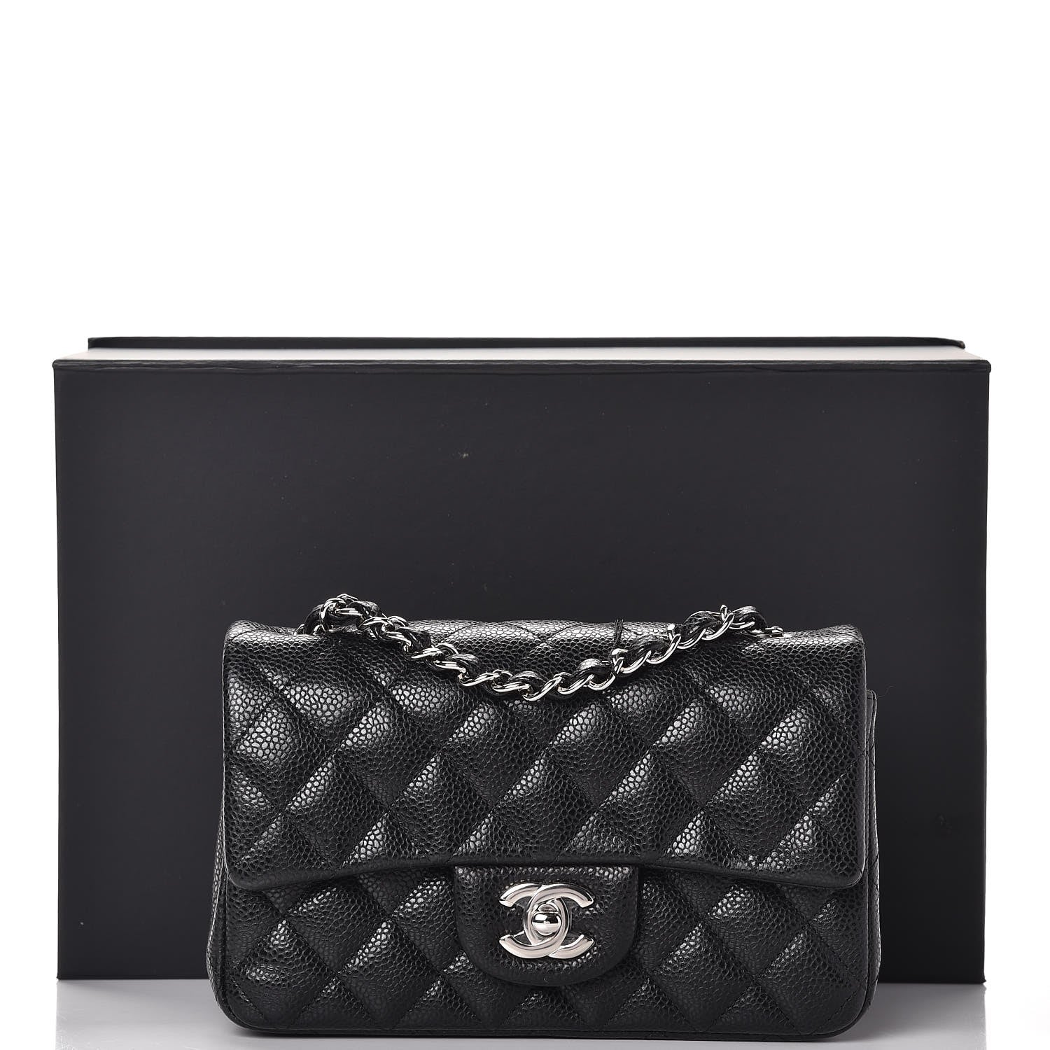 Chanel Caviar Quilted Mini Rectangular Flap Black 9 of 9