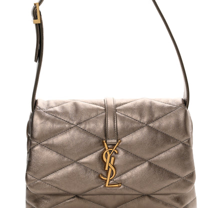 Saint Laurent Lambskin Quilted Le 57 Diamond Shoulder Bag Piombo 8 of 12