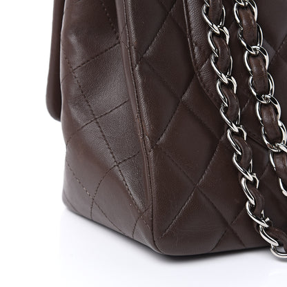 Chanel Lambskin Quilted Maxi Single Flap Brown 10 of 16