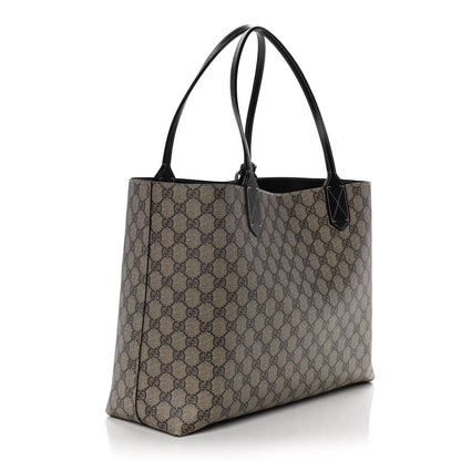 Gucci Calfskin GG Supreme Monogram Medium Reversible Tote Dark Brown 3 of 9