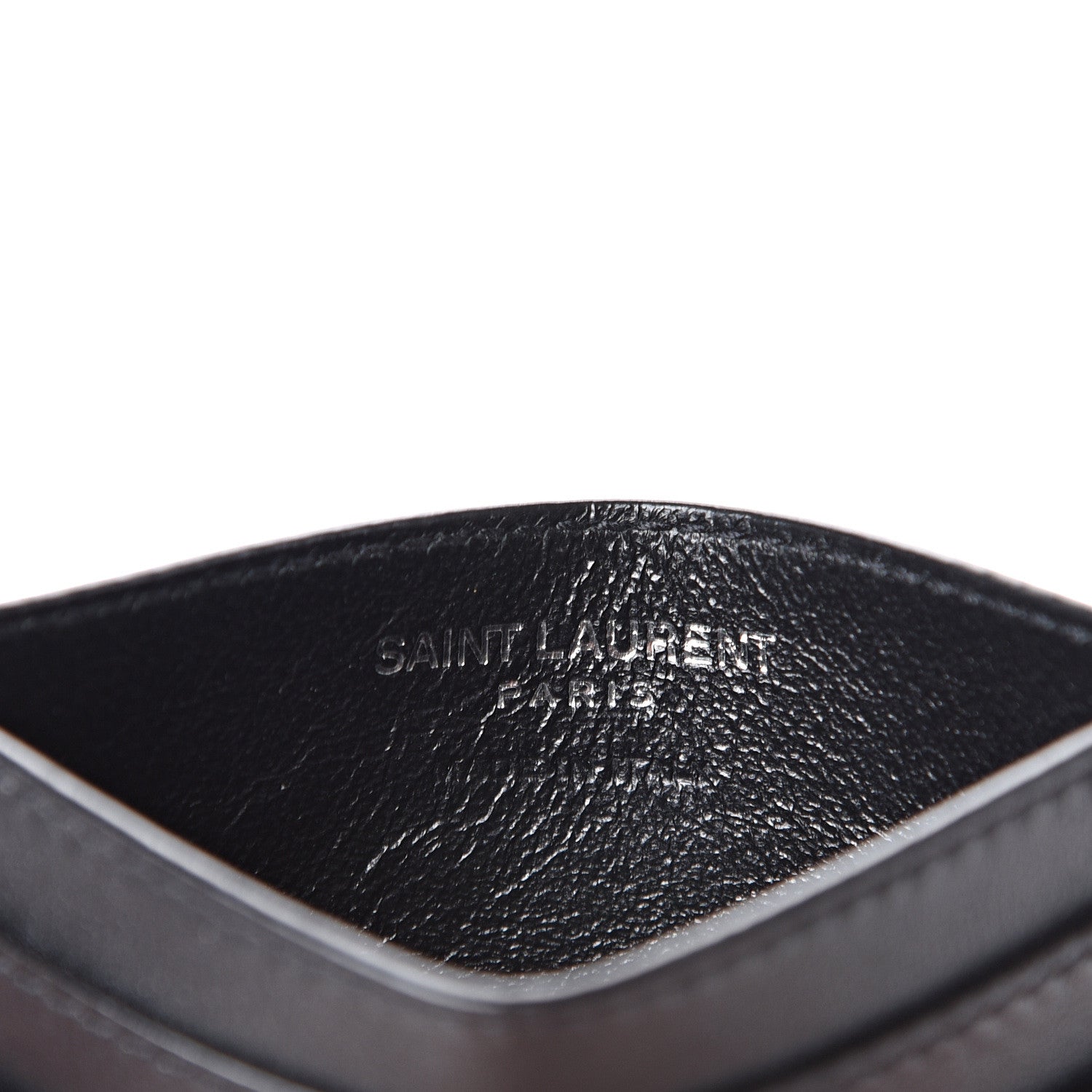Saint Laurent Elaphe Striped Card Case Black 5 of 7