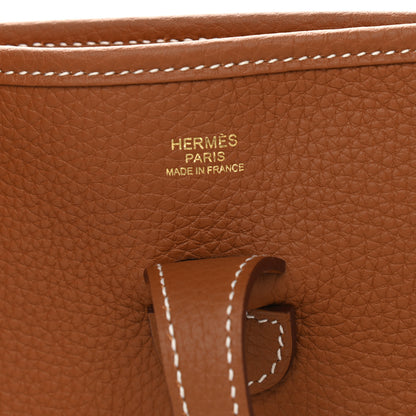 Hermes Taurillon Clemence Evelyne III PM Gold 6 of 10