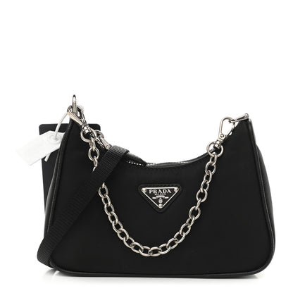 Prada Tessuto Nylon Mini Re-Edition 2000 Shoulder Bag Black 1 of 9