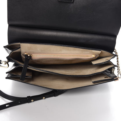 Chloe Suede Calfskin Medium Faye Shoulder Bag Black 5 of 8