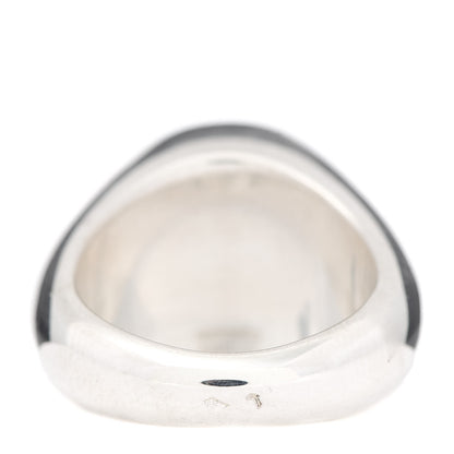 Hermes Sterling Silver PM Ex-Libris Signet Ring 57 8 3 of 4