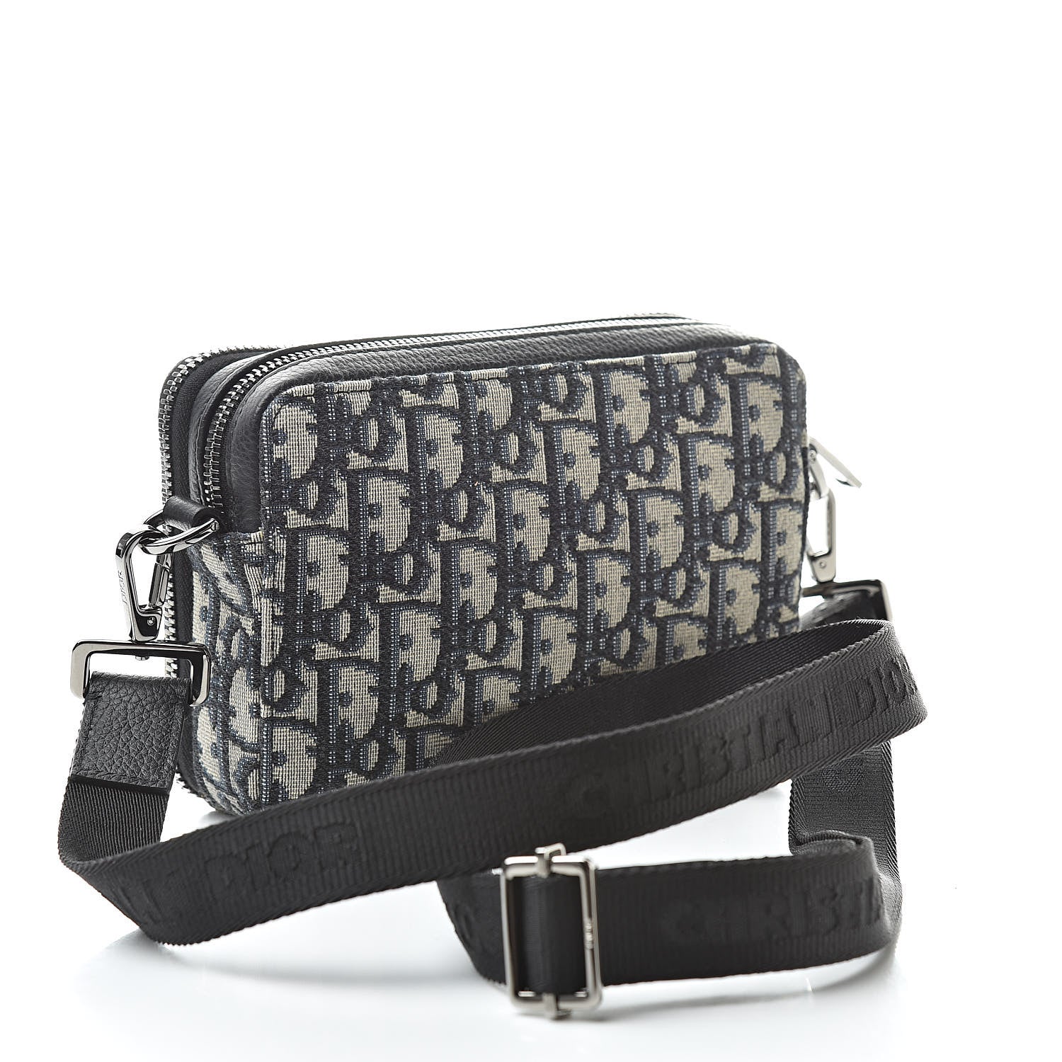 Christian Dior Oblique Pouch Navy Blue 3 of 11