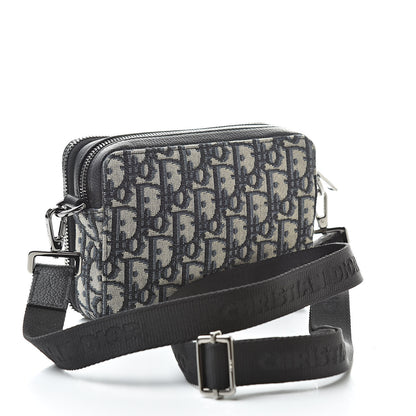 Christian Dior Oblique Pouch Navy Blue 3 of 11