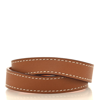 Hermes Barenia Kelly Double Tour Bracelet T2 Fauve 2 of 6