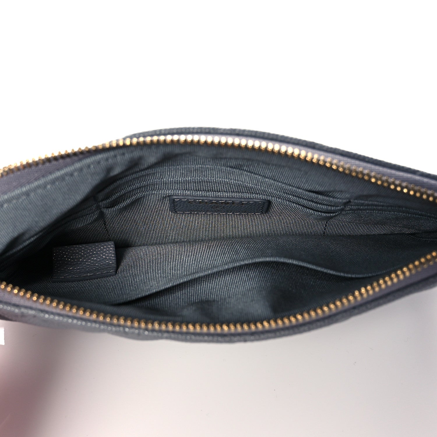 Chanel Caviar Quilted Cosmetic Case Grey 5 of 10