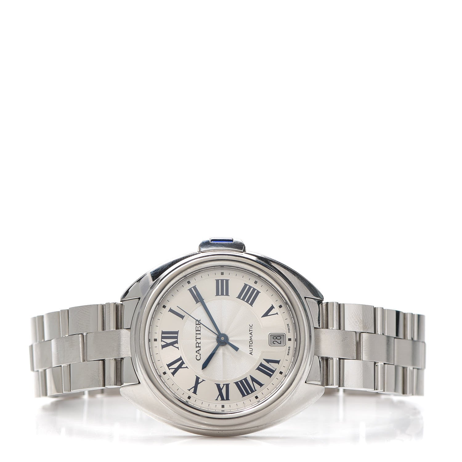 Cartier Stainless Steel 35mm Cle De Cartier Automatic Watch 2 of 6