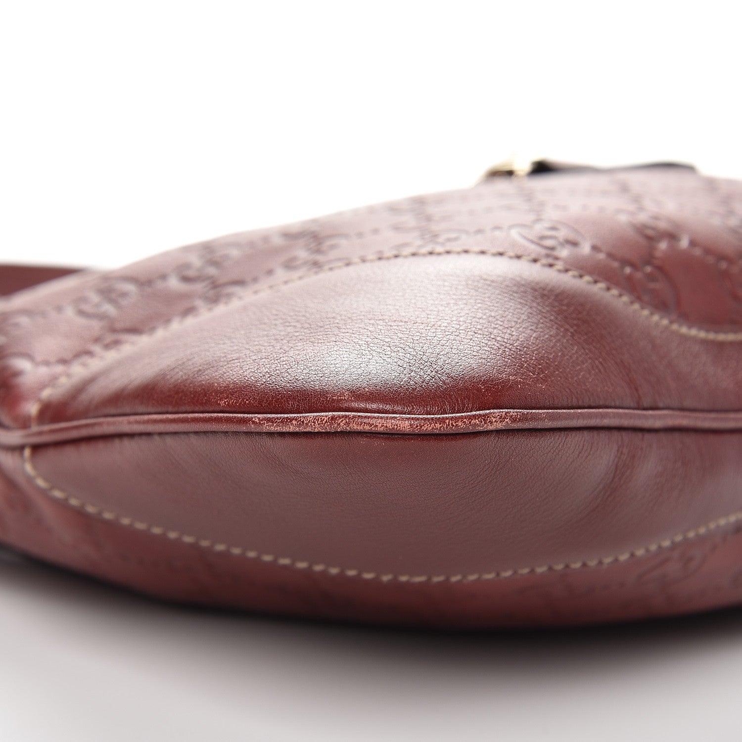 Gucci Guccissima Medium Jackie O Bouvier Hobo Dark Red 8 of 10