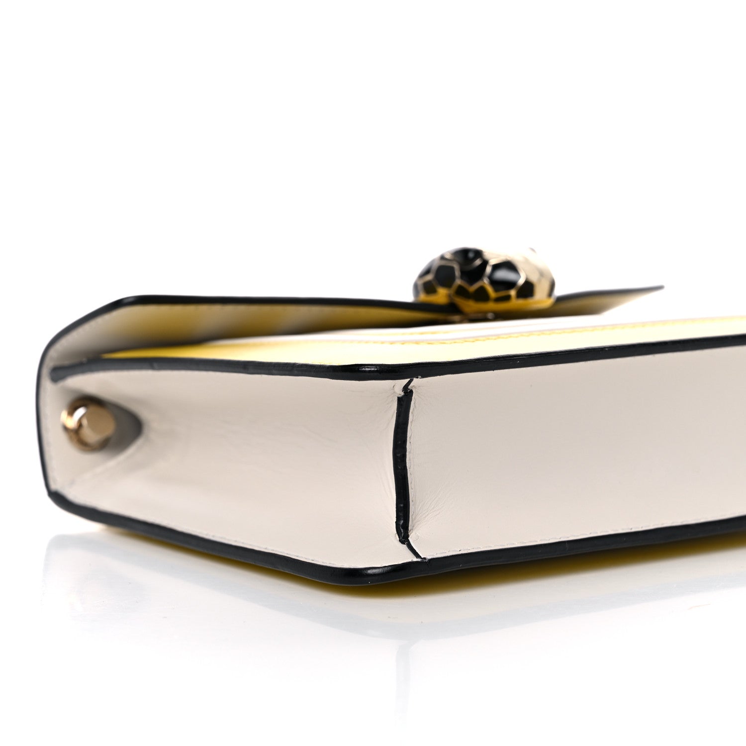 Bulgari Calfskin Serpenti Forever Crossbody Bag Yellow White 7 of 10