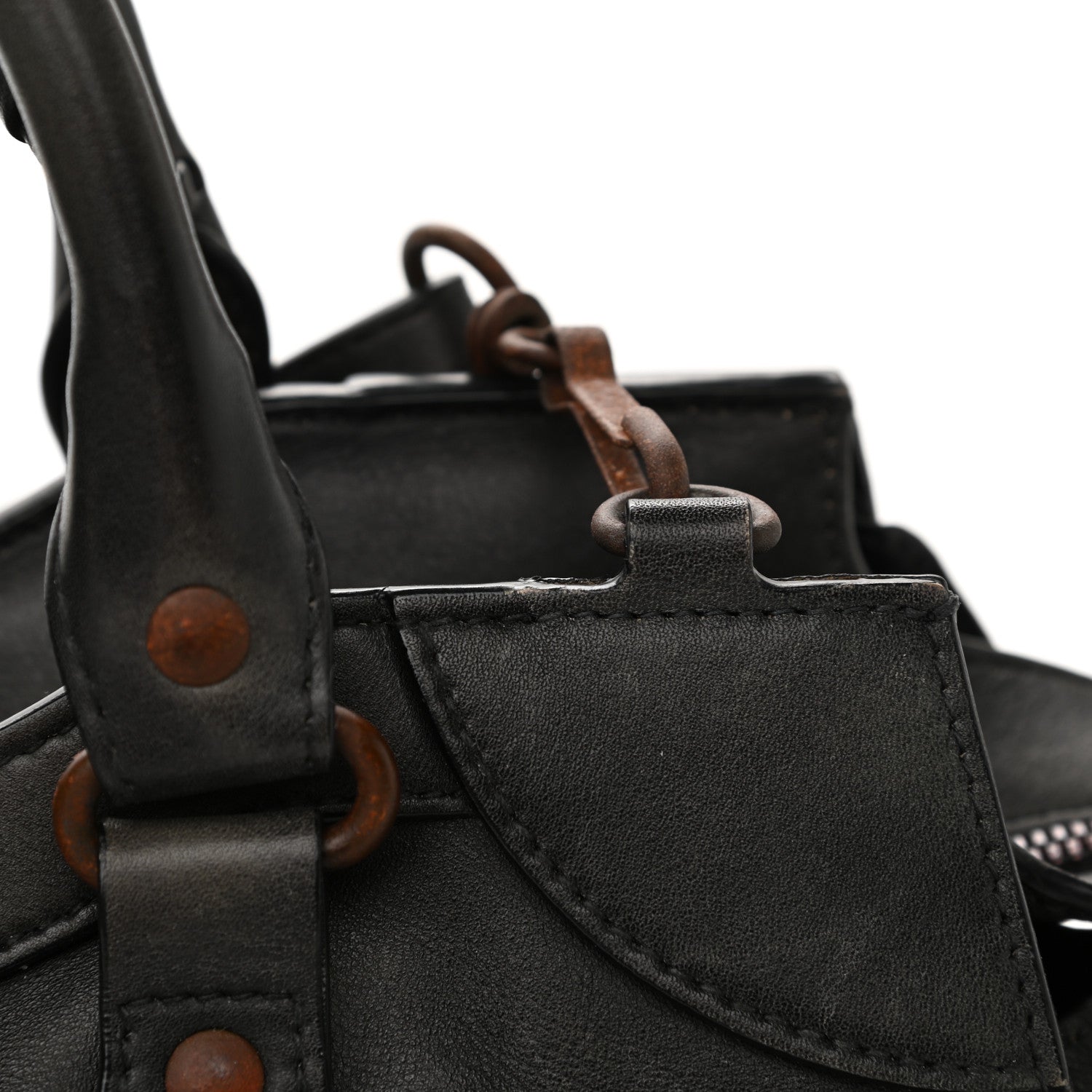 Balenciaga Used Calfskin Rust Hardware Neo Classic City Black 16 of 17