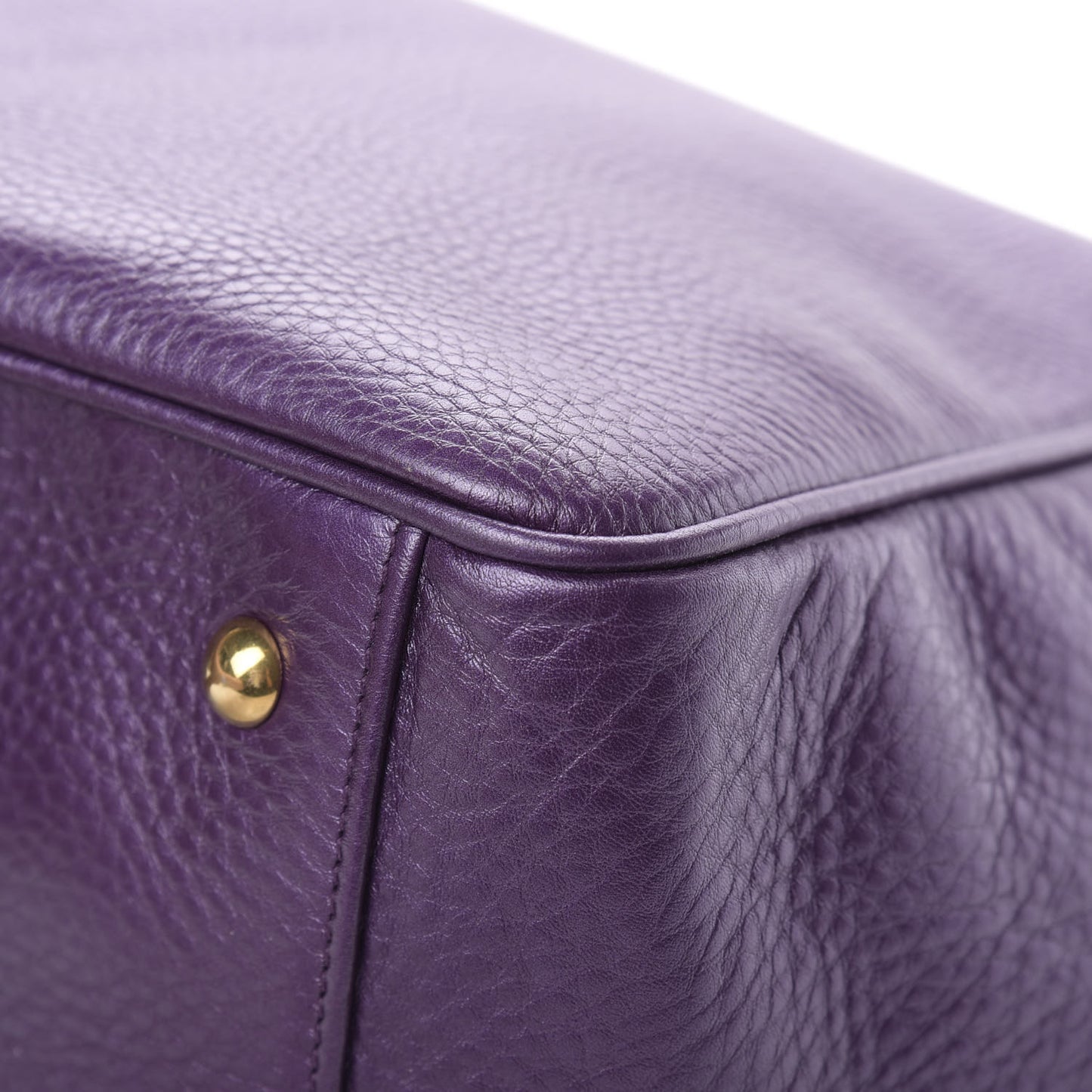 Metallic Pebbled Calfskin Medium 1973 Top Handle Satchel Purple