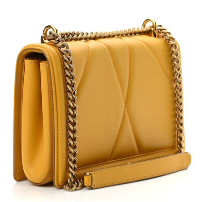 Dolce & Gabbana Calfskin Medium Devotion Crossbody Bag Yellow 3 of 9