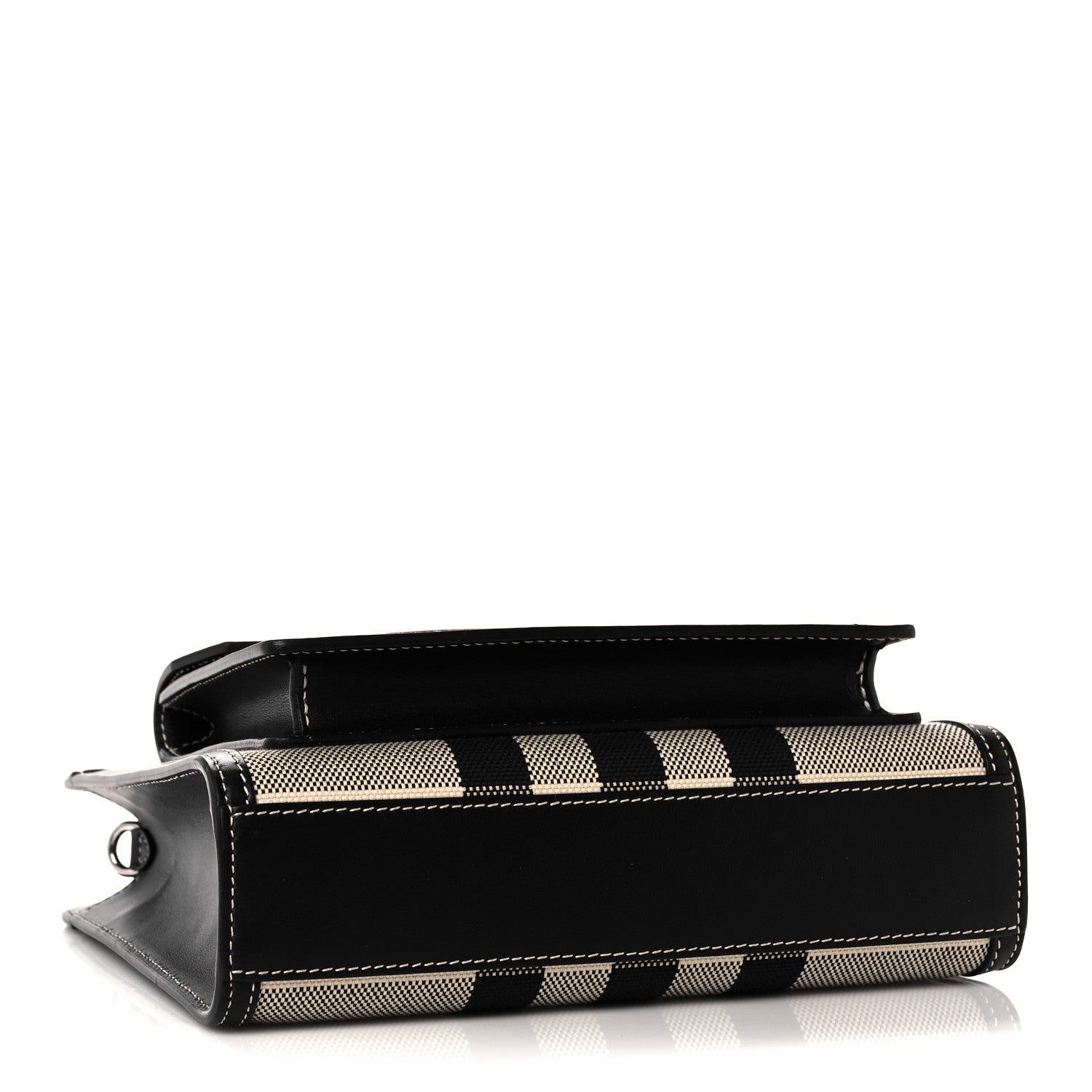 Burberry Smooth Calfskin Archive Canvas Check Mini Pocket Bag Butter Beige Black 4 of 10
