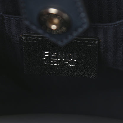 Fendi Woven Raffia Vitello Regular 2Jours Tote Natural Black 6 of 13