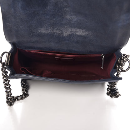 Chanel Goatskin Quilted Medium Gentle Boy Flap Navy Blue 5 of 17