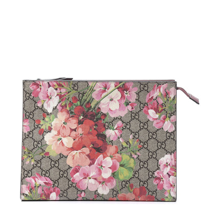 Gucci GG Supreme Monogram Blooms Large Cosmetic Case Beige Multicolor Dry Rose 1 of 8