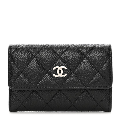Chanel Caviar Quilted Flap Card Holder Wallet Black 1 of 8