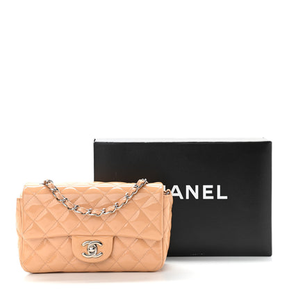 Chanel Patent Calfskin Quilted Mini Rectangular Flap Beige 13 of 13