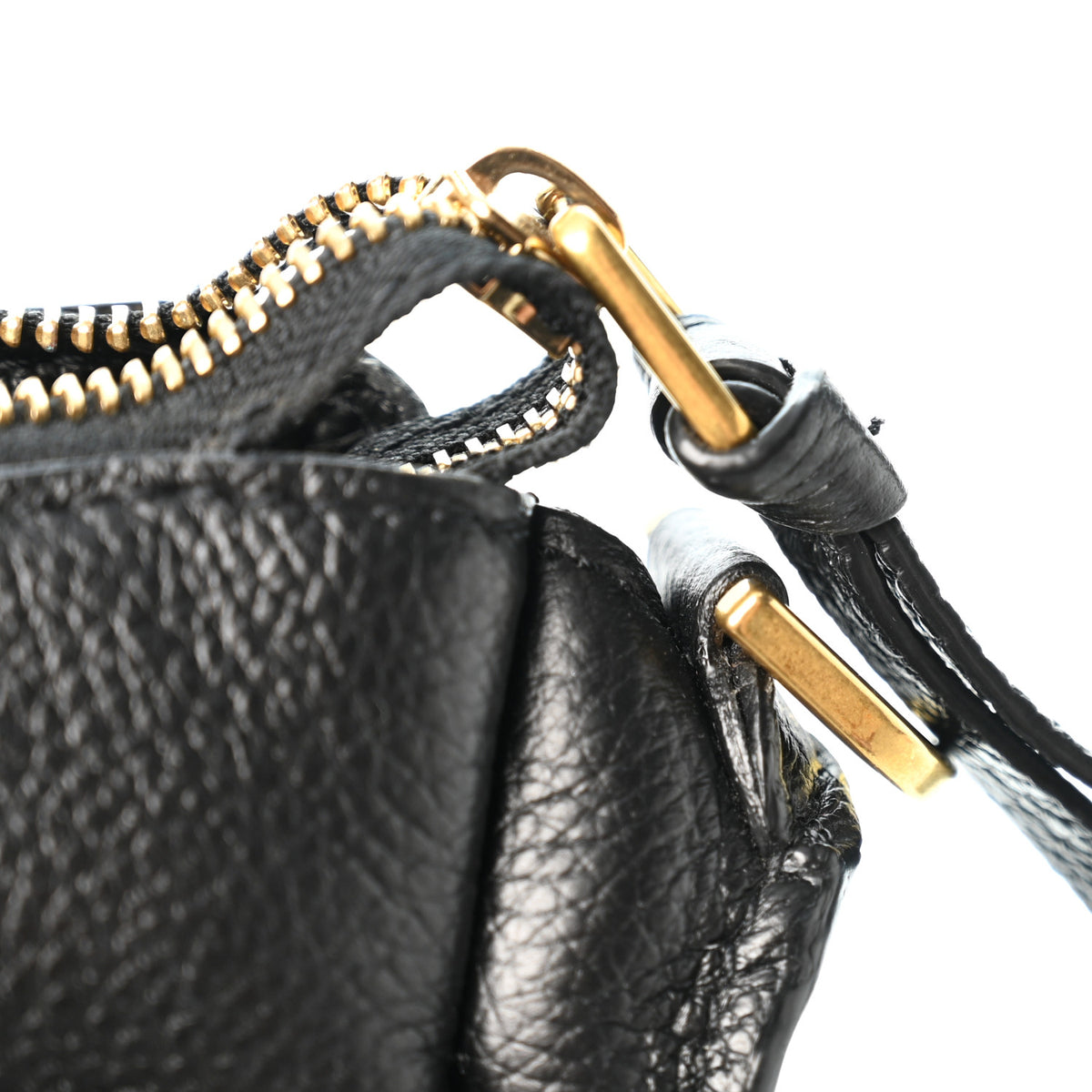 Calfskin Medium Marcie Satchel Black