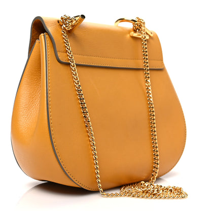Chloe Suede Smooth Calfskin Small Drew Shoulder Bag Dark Ochre 2 of 6