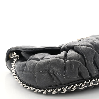 Chanel Washed Lambskin Quilted Medium Chain Around Messenger Dark Grey 9 of 14